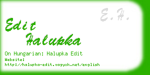 edit halupka business card